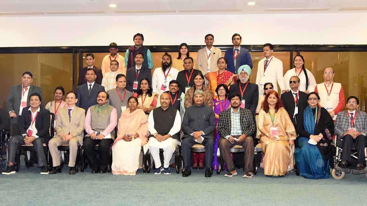 Ram Nath Kovind with the Persons with Disabilities